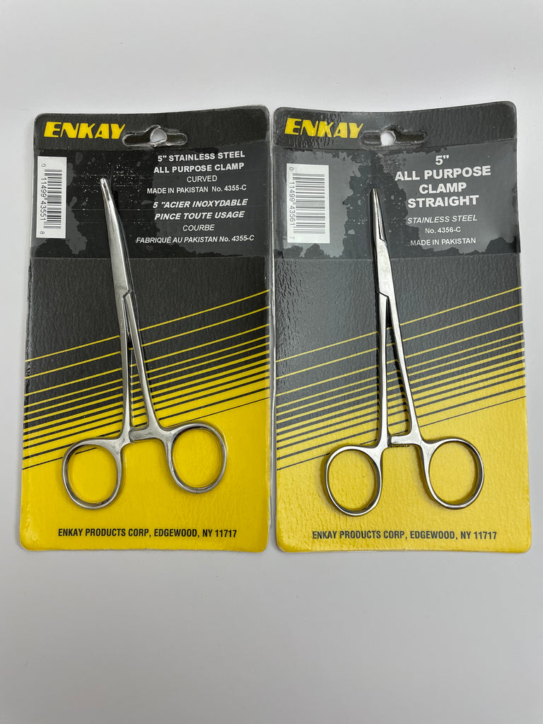 Enkay Curved or Straight Hemostat Clamps 4.5"